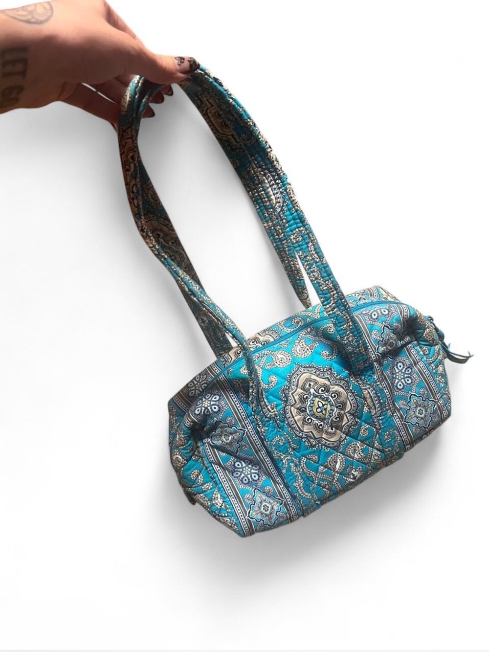 🩵 VTG Y2K Vera Bradley "Totally Turq" Quilted Shoulder Bag 🩵